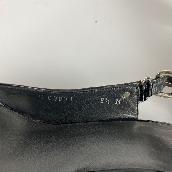 STUART WEITZMAN Black Patent Slingback Heels - Picture 9 of 10